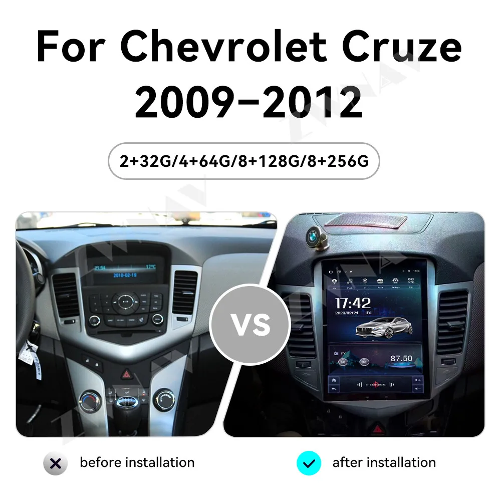 ZWNAV 10.4 Inch Carplay For Chevrolet Cruze 2009-2012 Car Radio GPS Navigation Multimedia Video Player Car Stereo Head Unit