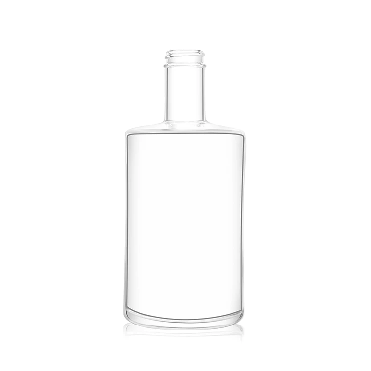 Low price High quality transparent clear square glass bottle for gin whiskey liquor bottle