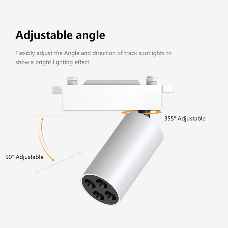 ALLWAY Adjustable Color Changing Ceiling Dimmable Spot Lighting Surface Mounted Shop Led Track Light