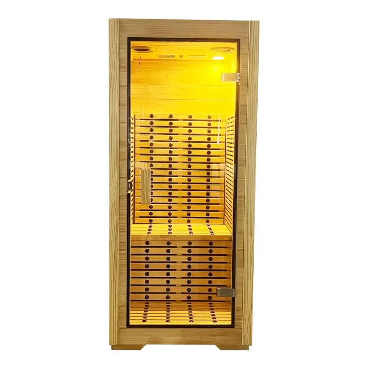 1 Person Wooden Sauna Room Indoor Spa Wood Full Spectrum Infrared Steam Cheapest Sauna Room
