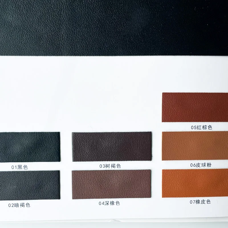 Thickness 0.6mm Solid color Supreme lychee pattern for Sofa holster and wallet and Briefcase and Stationery Supplies pu leather