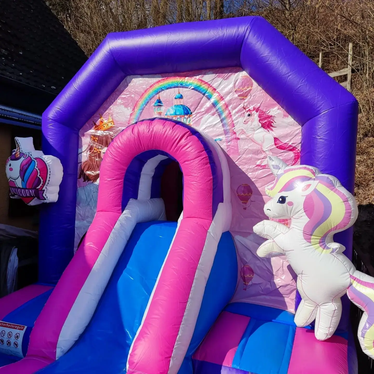 Commercial Purple Pink Bouncer Inflatable Einhorn Unicorn Bouncer House Bouncy Castle Jumper Inflatable