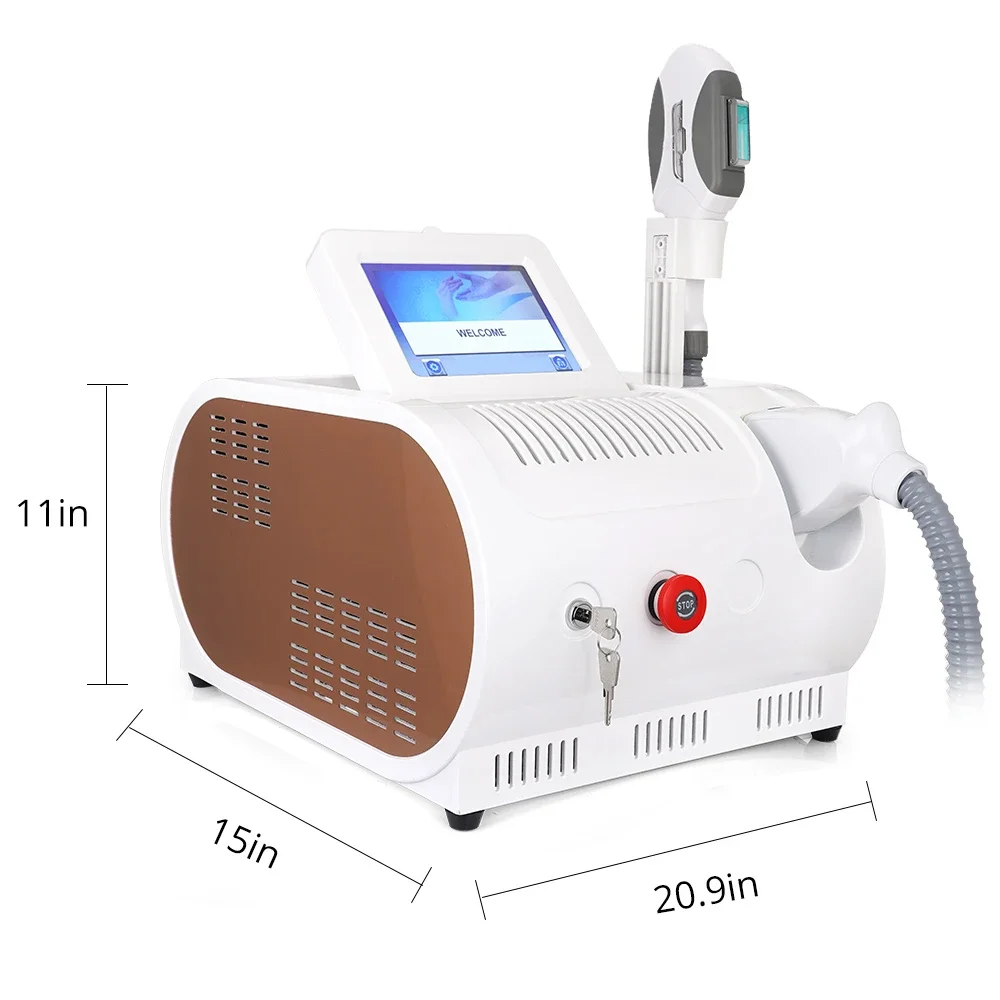 Portable 480nm 560nm 640nm hair removal, skin rejuvenation and wrinkle removal beauty machine