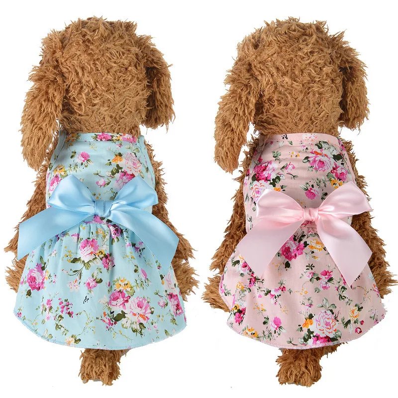 New spring and summer clothes pure cotton pet clothe streamer princess dress  dog clothes wholesale