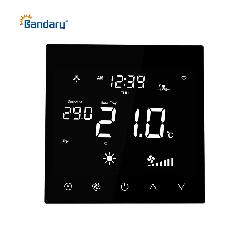Tuya WiFi Smart Thermostat Central Air Conditioner Thermostat Temperature Controller 3 Speed Fan Coil HVAC Modbus Thermostat