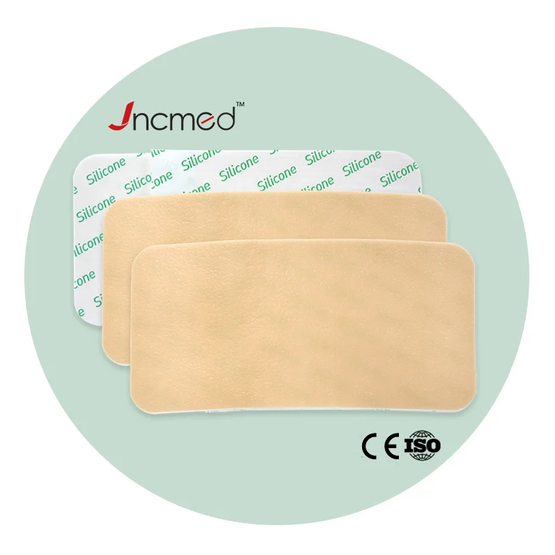 JCMED Medical Disposable Soft Waterproof Sterile White/Skin Color Ultra-thin Silicone Gel Foam Dressing wound dressing