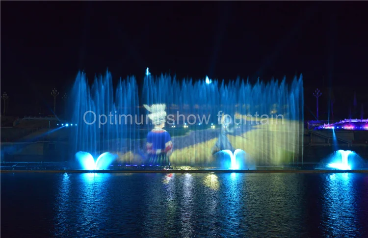 
Free Design Outdoor Modern Style Led Lighted Floating Dancing Music Water Fountain Show 