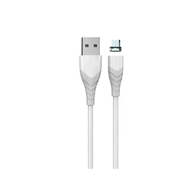 Small card straight head 360 degree magnetic suction wire magnetic charging cable USB, magnetic nylon woven high-speed charger