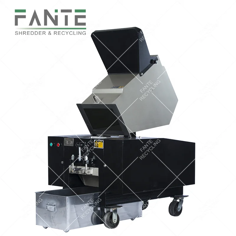 FANTE Waste hard plastic barrel film pet bottle recycling plastic pp grinder crusher