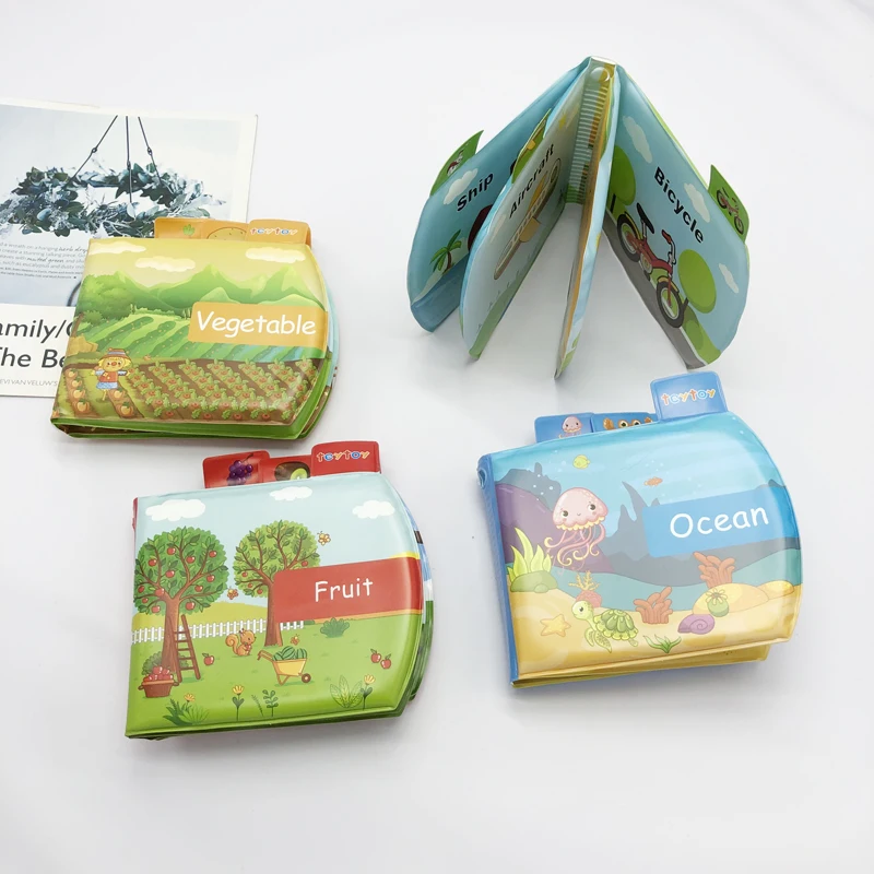 Cute Attractive Educational Baby Bath Book Custom Animal Bath Books for babies Floating baby bath books