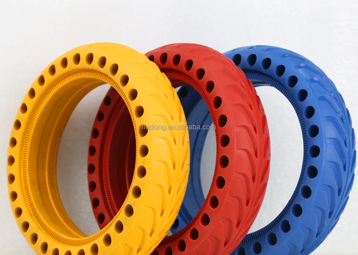 Nedong 8.5 inch colorful solid tire  no flat 8.5x2 with honeycomb airless tyre for Xiaomi M365