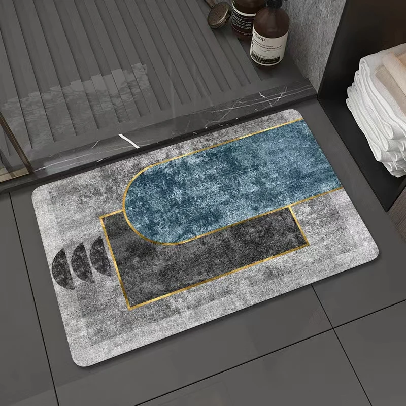 Eco-friendly Bath Mat Super  Water Absorbing Anti-slip  Bathroom Rug rubber door mat