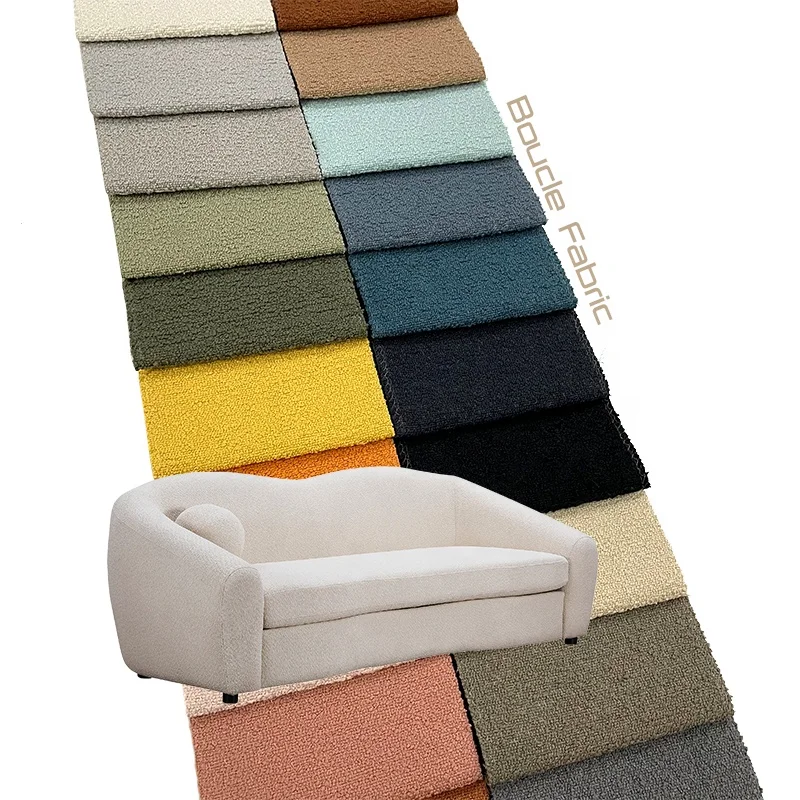 Free Sample 420gsm Upholstery Sofa Fabrics boucle fabric upholstery Textile For Sofas And Furniture
