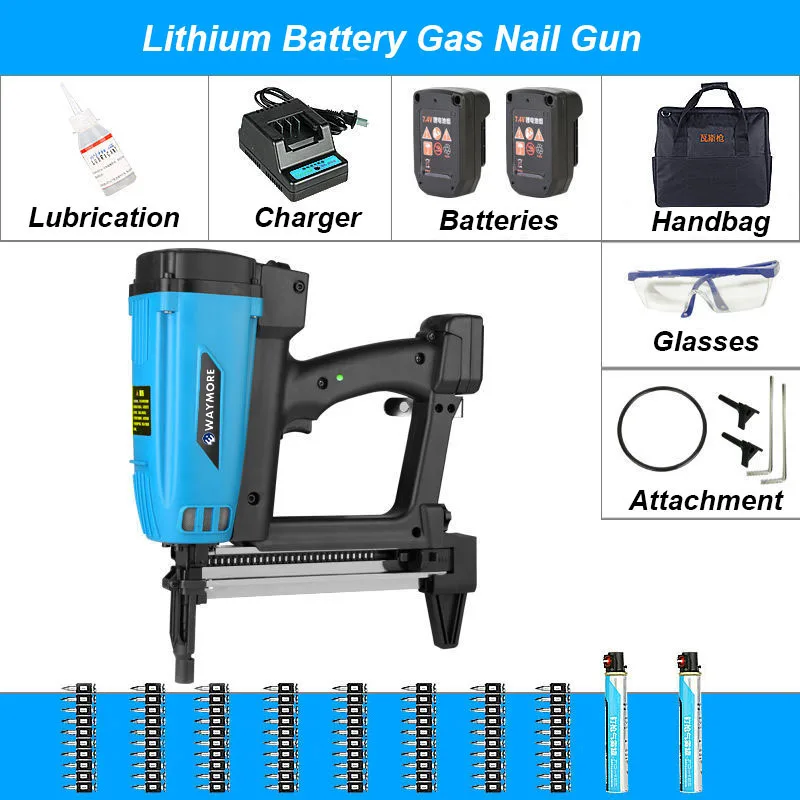 Cordless Nail Gun and Staple Pneumatic Nailers Machine 20V Electric Nail Gun for Wood with Battery Air Nail Gun