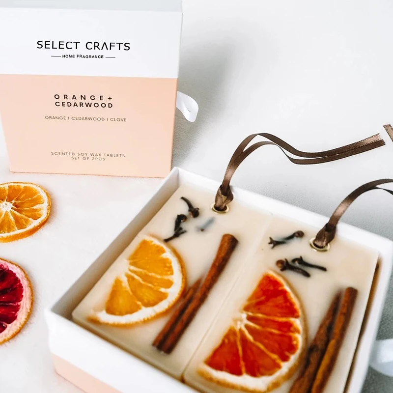 Handmade Nature Aroma Botanical Decorative Gifts Box Scented Wax Tablet