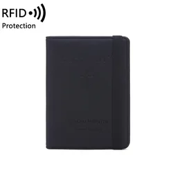 High quality Leather card wallet passport pouch, RFID Blocking passport holder