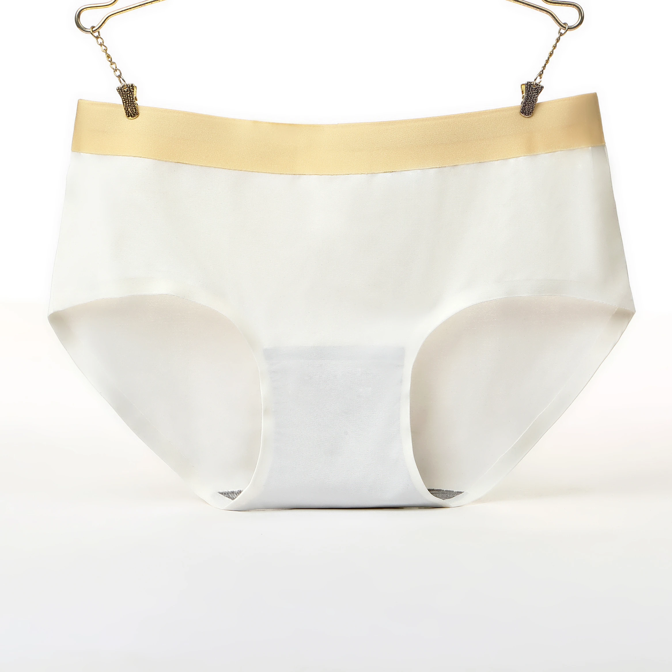 Cinturon dorado con gran oferta, cintura media, ropa interior de seda de hielo ropa interior transpirable de talla grande para