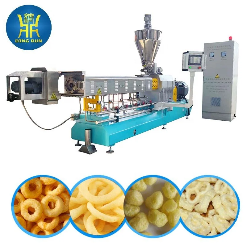 High Efficiency Automatic Corn Puffed Snack Machine High Output Extruder Food Production Line