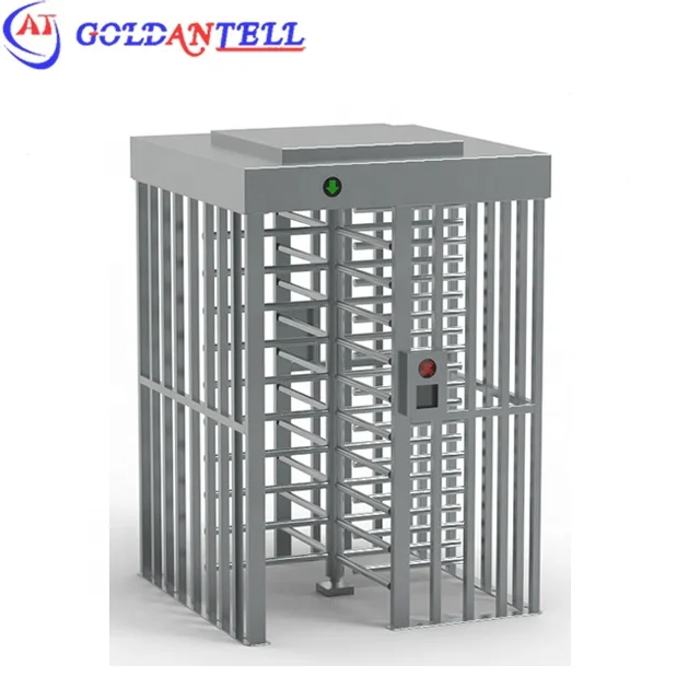 QR code nfc reader single door full height turnstile gate with the roof for Railway Outside