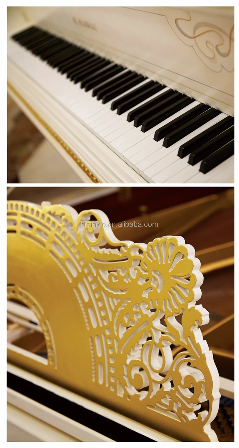 Classic Elegant Louis Style Art Deco Handpainted Parlor Grand Piano