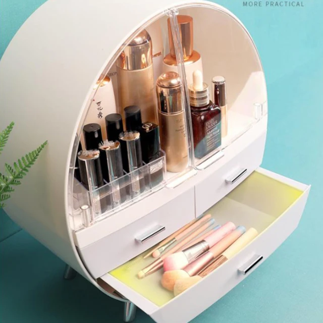 Cosmetic storage box Large-capacity drawer type desktop dust-proof makeup box Skin care product dressing table storage box