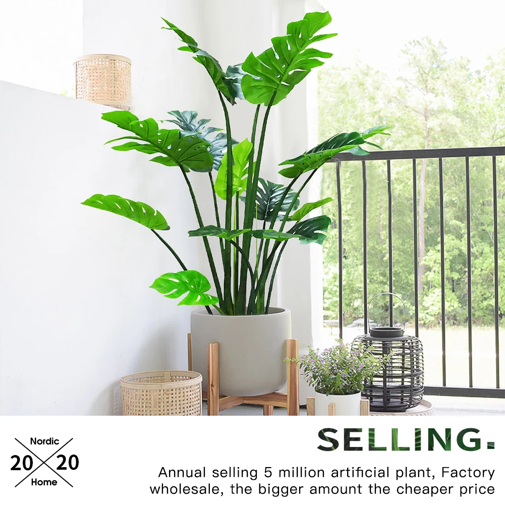 wholesale artificial plants monstera albo plants green plant trees