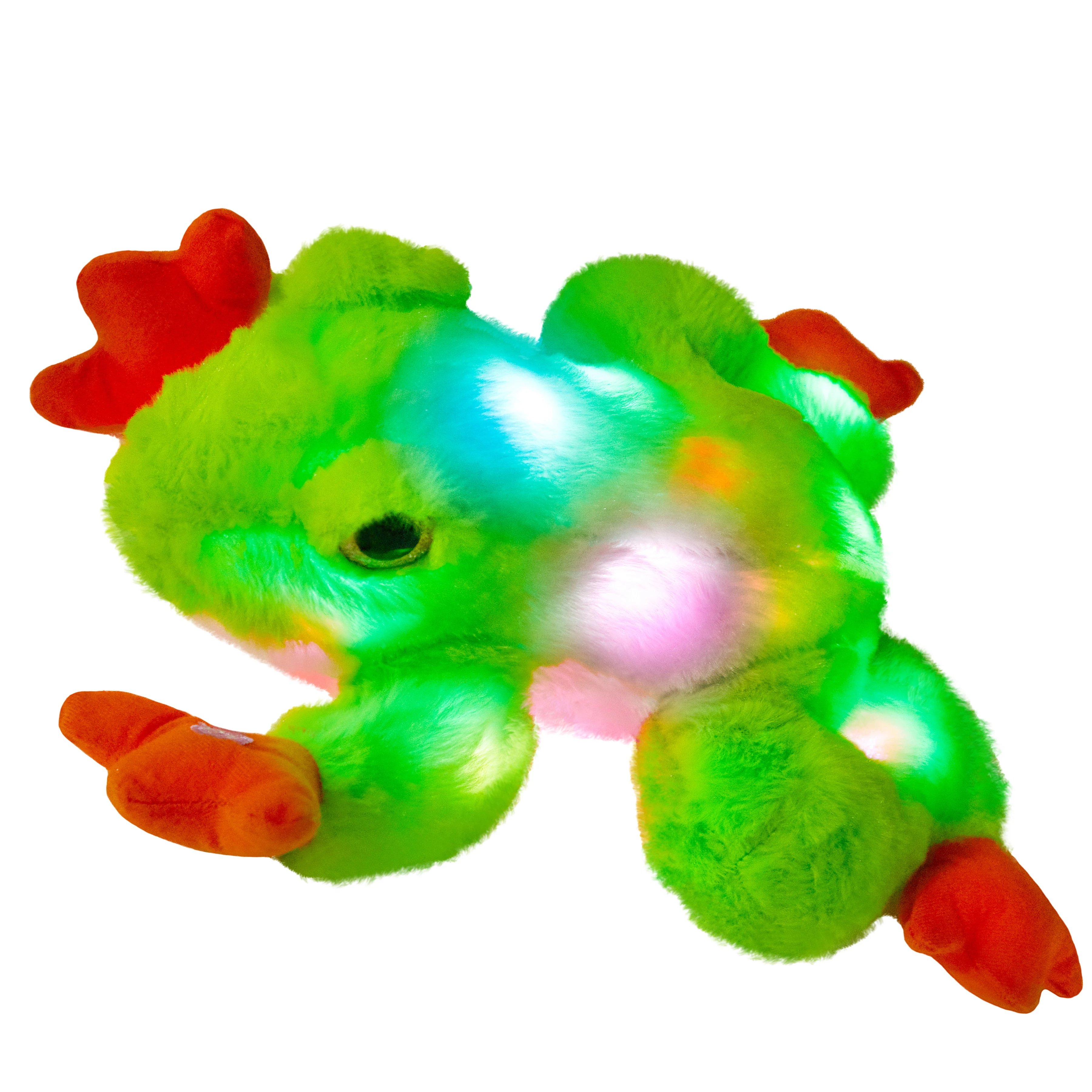 Glow Guards 12' Light up Stuffed Frog Jungle Animals LED Soft Plush Toy with Night Lights Glow in The Dark Christmas Birthday