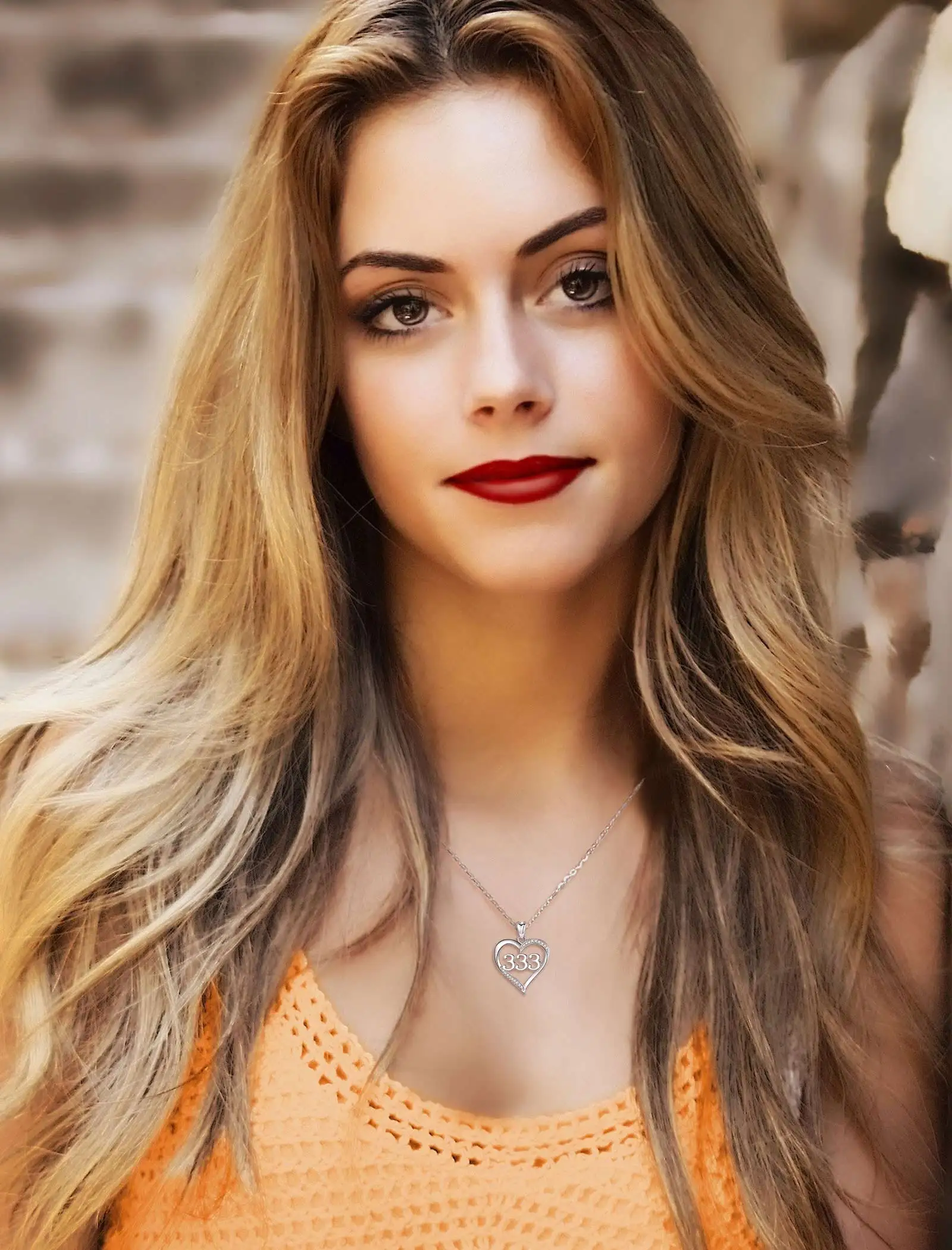 Changda waterproof mem 925 sterling silver tarnish free tiny heart number 111-999 angel number pendant necklace