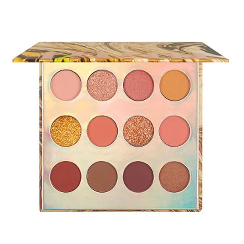 
private label custom 12 colors make up natural eye shadow palette 