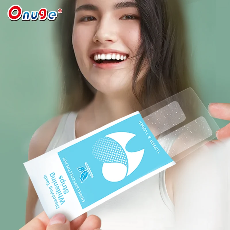 Diamond Teeth Whitening Strip Peroxide Dissolving PAP Oral Dissolving Strips OEM ODM Packaging