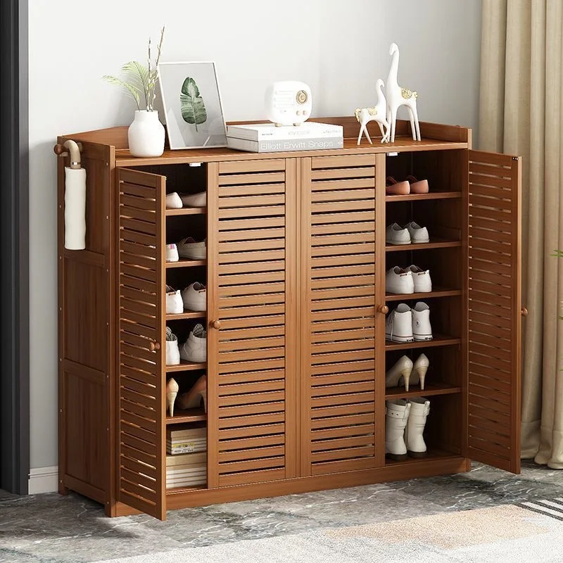 Chinese shoe cabinet Multi-layer household thick shoe rack landing integrated high storage cabinet