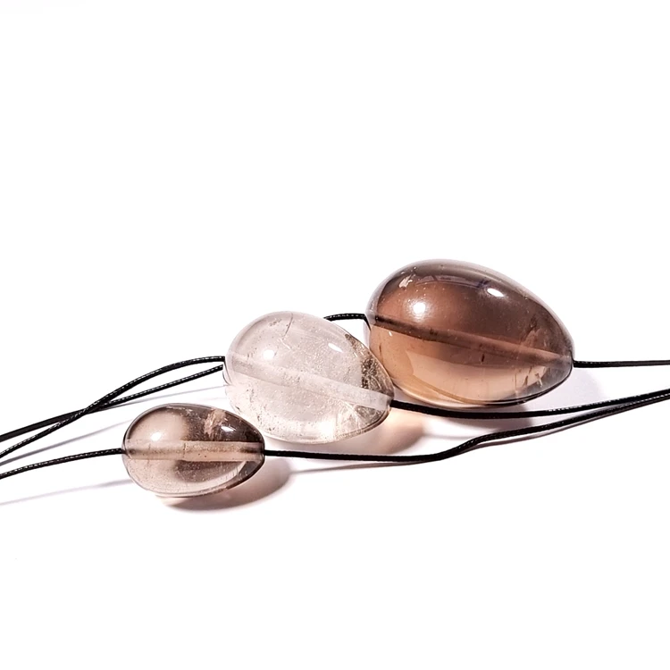 Good Quality the collectibles Drilled Yoni Eggs Quartz Jade Egg for fengshui decoration crystals healing stones