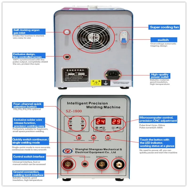 220v Spot Welding Machine for stainless steel aluminum plate tube resistance welding machine 0.2mm-4mm tig welding machine