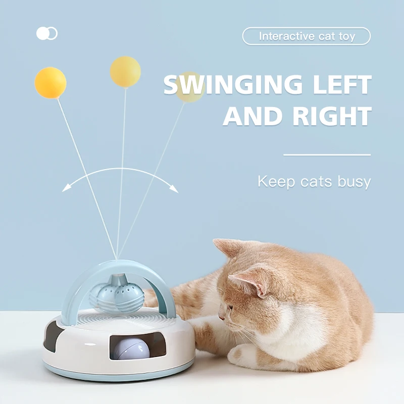Two In One Swinging Ping Pong Interactive Cat Toy