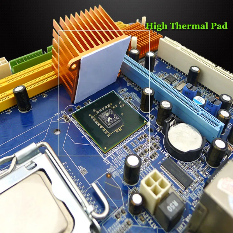 OEM Thermal Pad Factory 12.8w  Excellent thermal conductive silicone pad   Ultra-thin Thermal Gap Pad  Manufacturer for CPU GPU