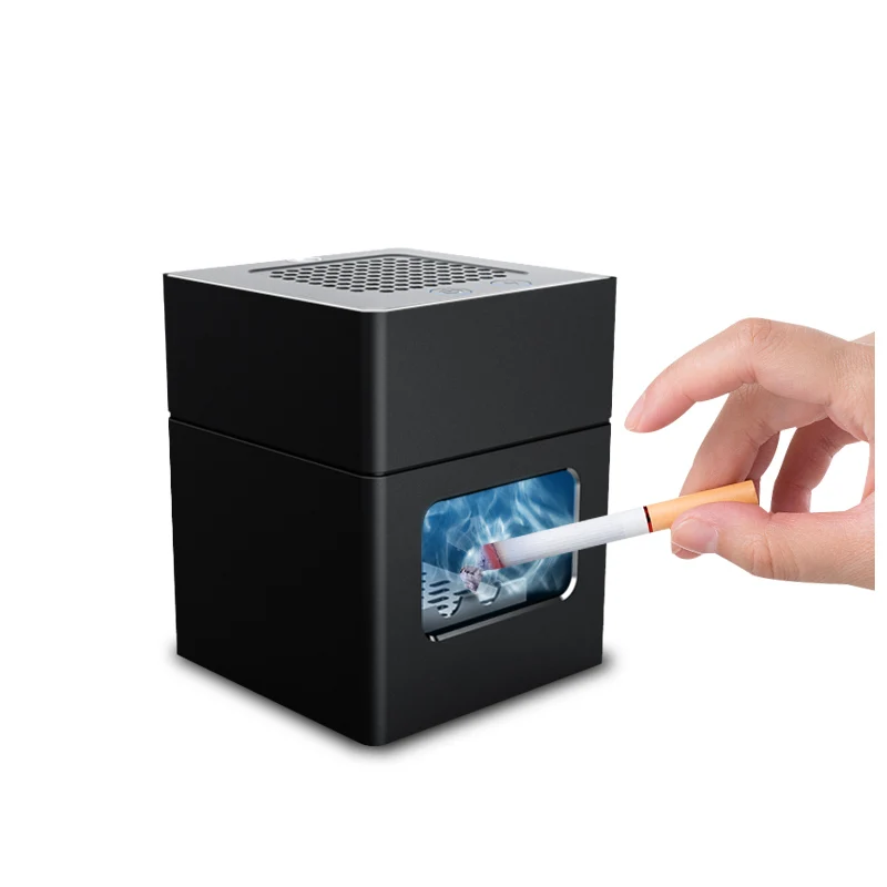 Portable Home Office Desktop Electric Ashtray with HEPA Filter Purifier Smoke Cigar Lighter Electronic Ashtray Air Purifier