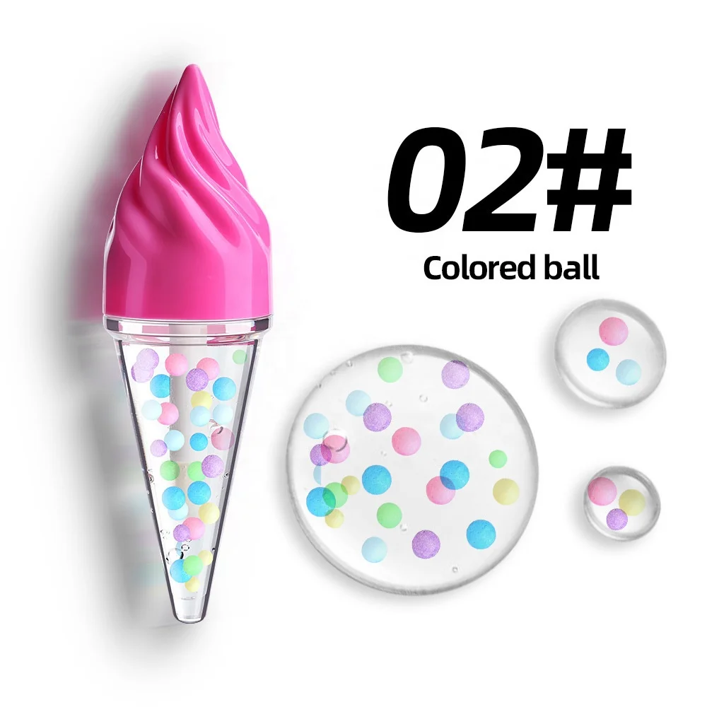 Plump Nourishing Lip Oil Candy Filler Lip Gloss Ice Cream Shape Lip Oil Clear Neutral Makeup Supply Customized Wholesale