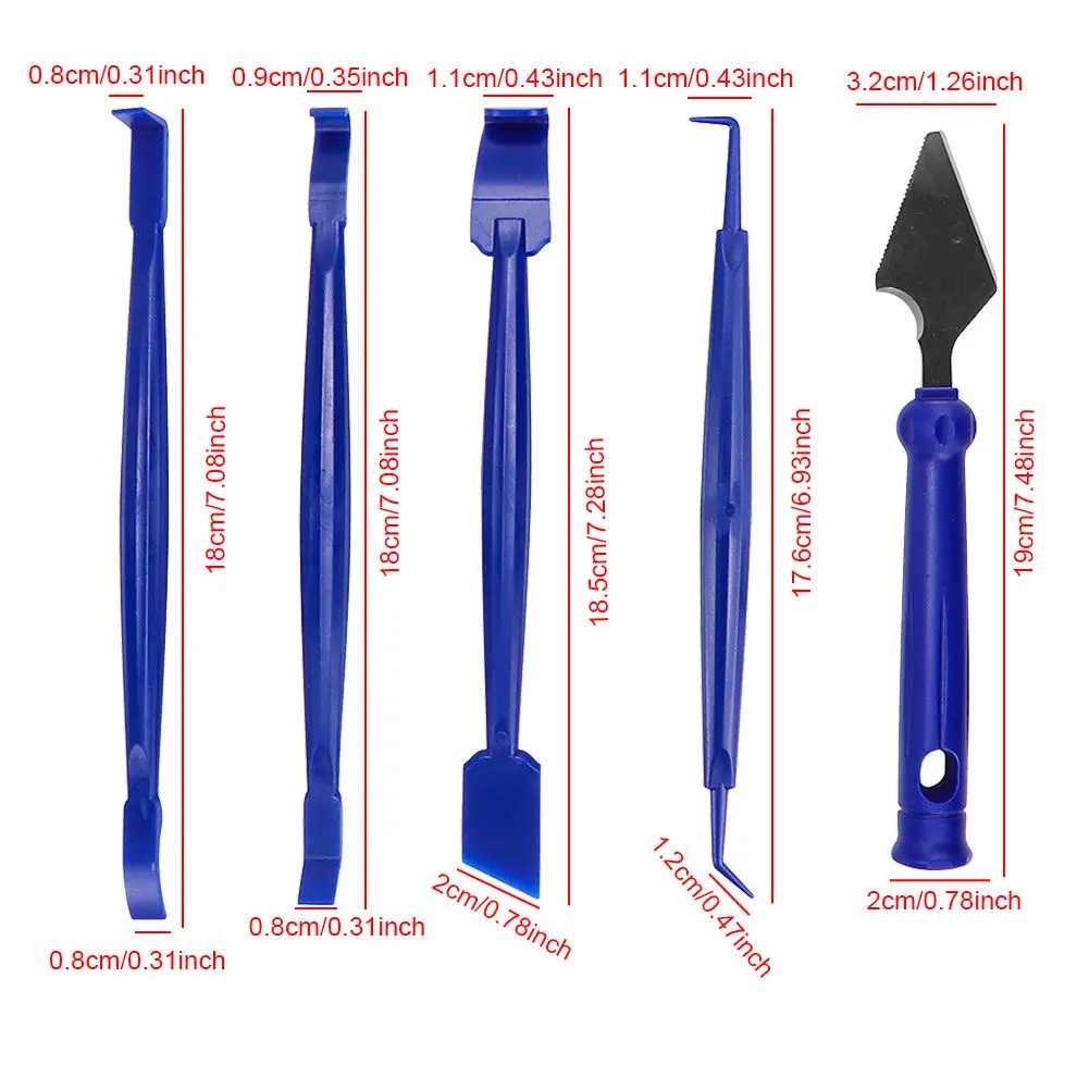 21pcs Pro Vinyl Wraps Applicator Tool Kit Window Tint Film Car Wrapping Tools Felt Squeegees Plastic Scraper Wrap Knife