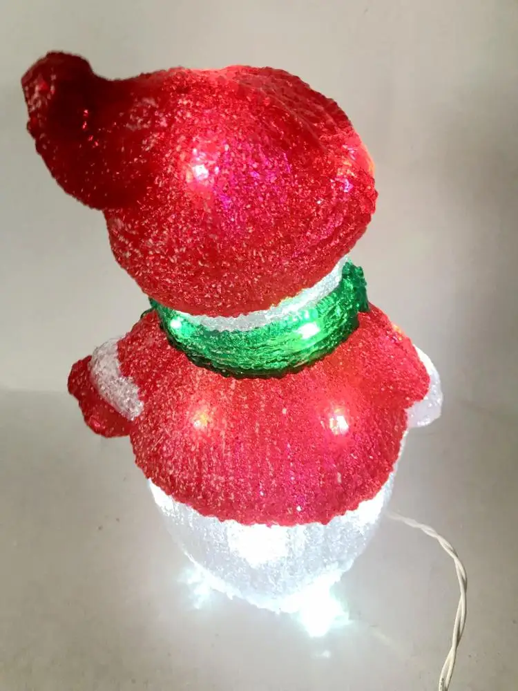 Battery Operated Led Acrylic Snowman Lights 3D Christmas Light Snowman Night Lights  Xmas Decorations Gifts Toys