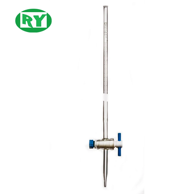 Laboratory Glassware   Burette With PTFE Straight Stopcock