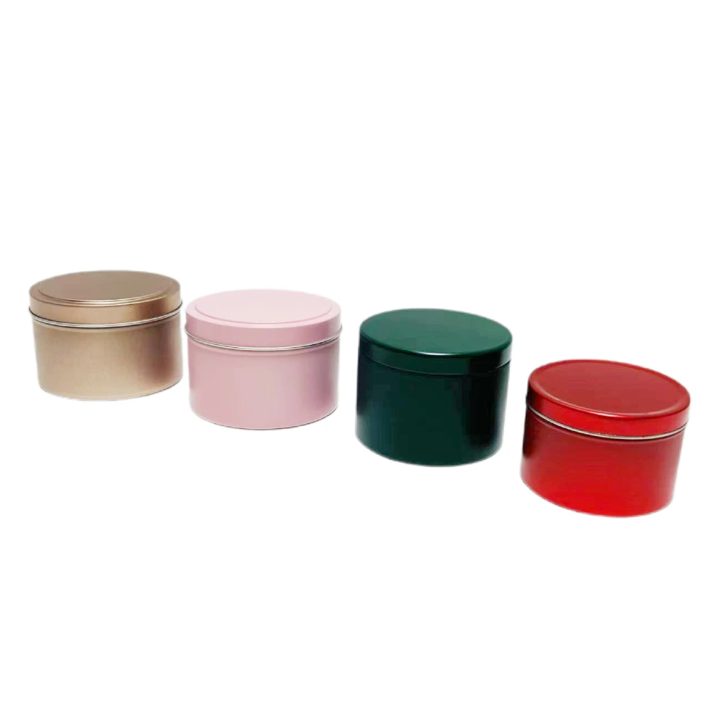Custom Empty Storage Container Aluminum Jar Packaging Small Round Metal Can Box Food Grade Tin Can For Candle With Lid