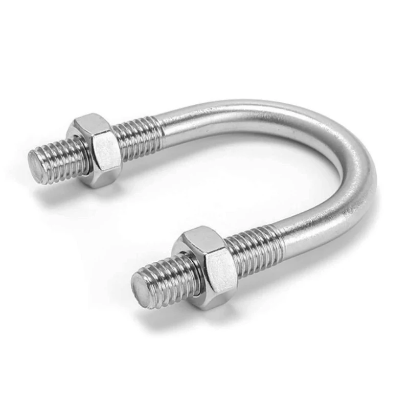 Polished Stainless Steel Flat round Bending U-Bolt GB Standard Hex Bolt with Attractive Finish