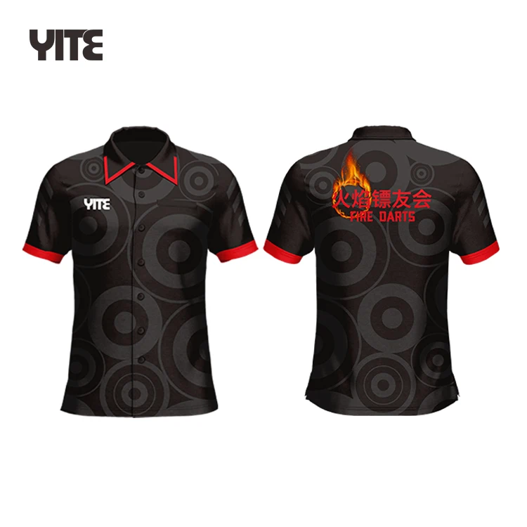 Custom Print Men Dart Shirt Wholesale Design your own dart shirt 100% Polyester Team Dart Polo Shirt Jersey