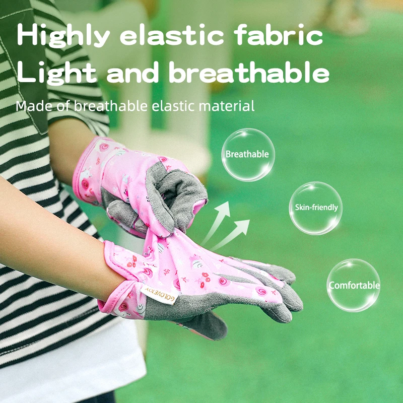 REXCHI XG73 Kids Garden Gloves Latex Coated Child Gardening Gloves Kids Cycling Gloves
