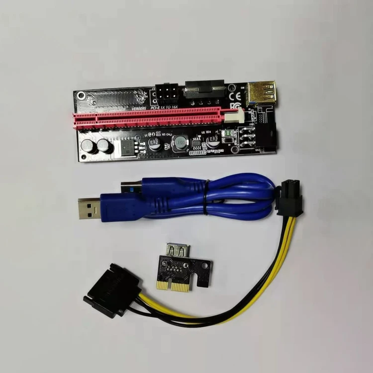 Горячая продажа PCI-E 1X до 16X светодио дный расширитель платы PCI Express адаптер USB 3 0 кабель питания GPU карта