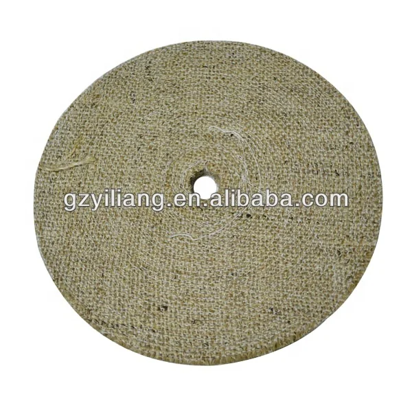 yiliang 400mm Sisal fabric brass buffing wheel Polishing Wheels Pure Sisal Buffing wheels
