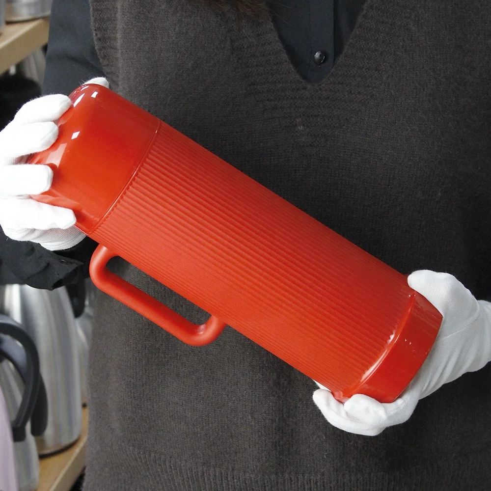 WUJO 1 liter NEW DESIGN Cheap Green Vacuum Insulated Plastic Thermal Tea Water Flask