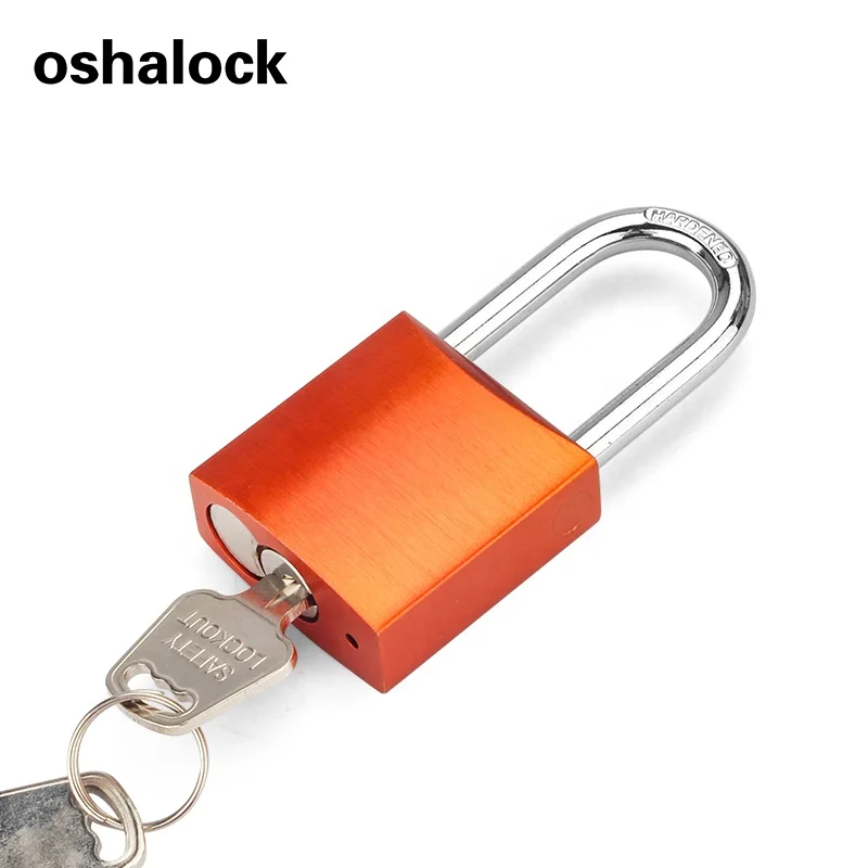 OEM manufacturer Anodized aluminium safety padlock with Key retaining for Overhaul of industrial equipment