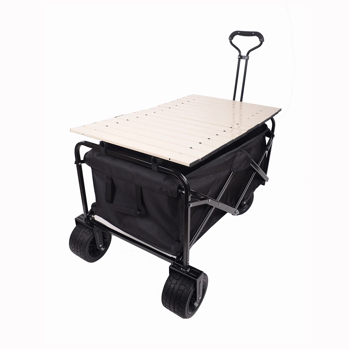 Baby Wagon Stroller Beach Trolley Cart Camping Folding Wagon Picnic Shopping Wagon Stroller Garden Carts with table