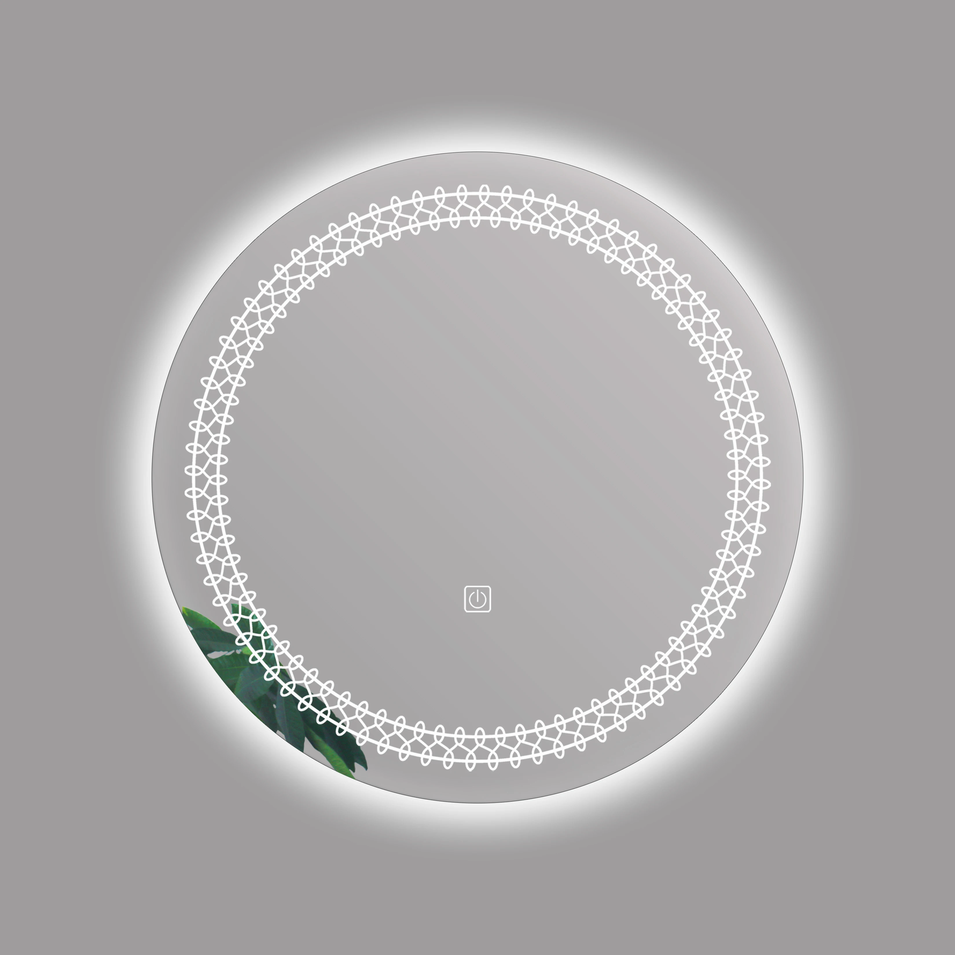 Hot Sale High Quality Beauty Salon White Lights Touch Screen Makeup Round Backlit LED Mirror